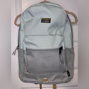 L.L. Bean Mint Green and Light Gray Backpack